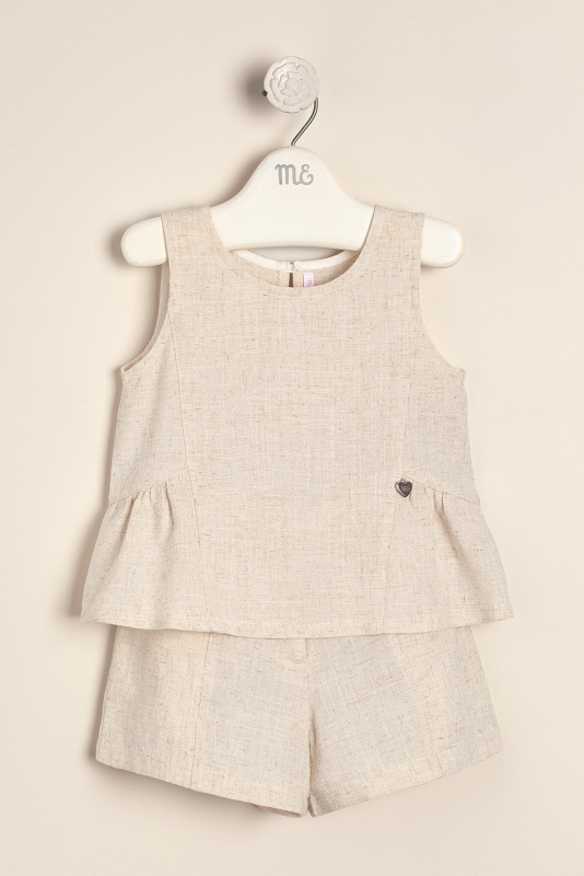 short de lino rustico claire