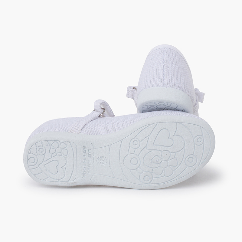 merceditas lino tira adherente blanco