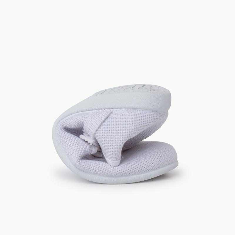 merceditas lino tira adherente blanco