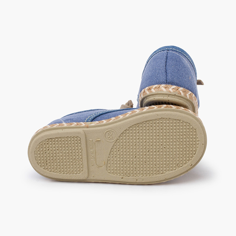 blucher niño yute azul jeans