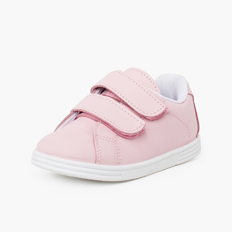 deportivas bebe piel rosa