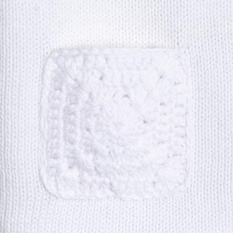 saco de alg con crochet blanco