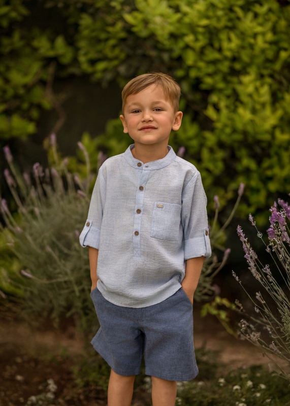 camisa de gasa manga larga cel