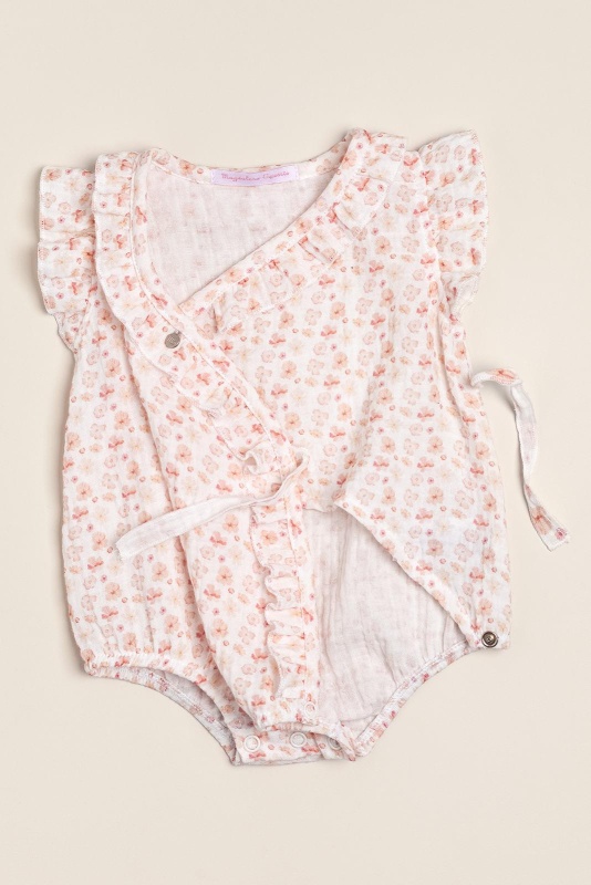 body cruzado de gasa estampado corine