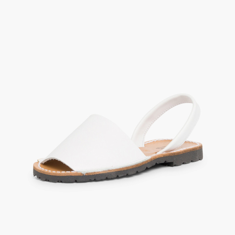 menorquinas niños avarcas napa blanco