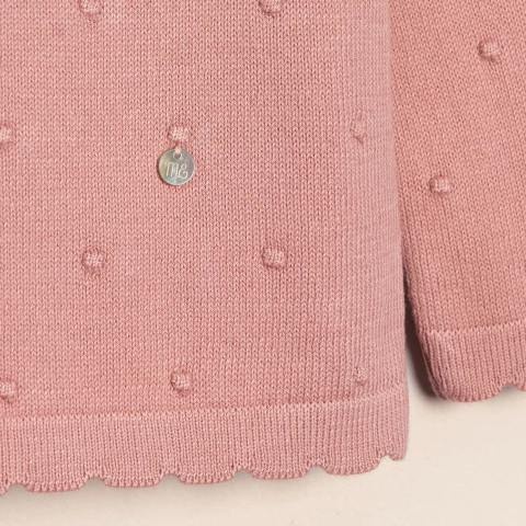 saco con motitas rosa cal