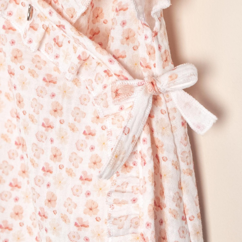 body cruzado de gasa estampado corine