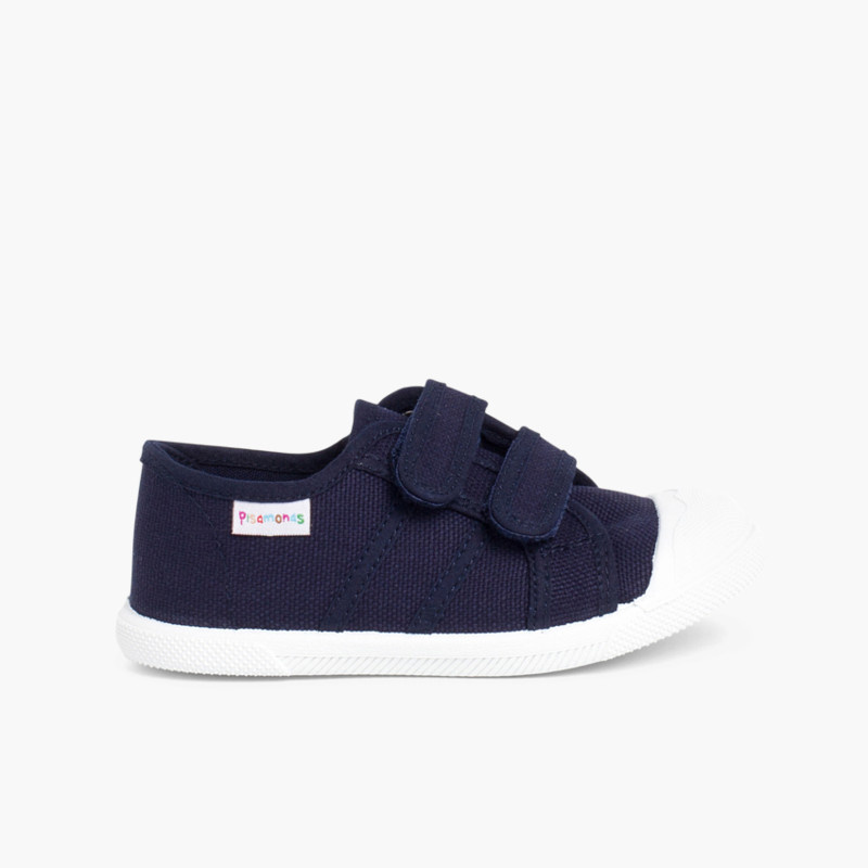 zapatillas niños lona cinta adhesiva azul marino