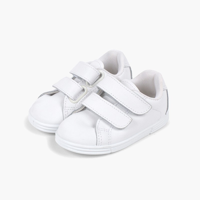 deportivas bebe piel blanco