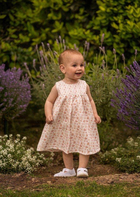 vestido de gasa estampado corine