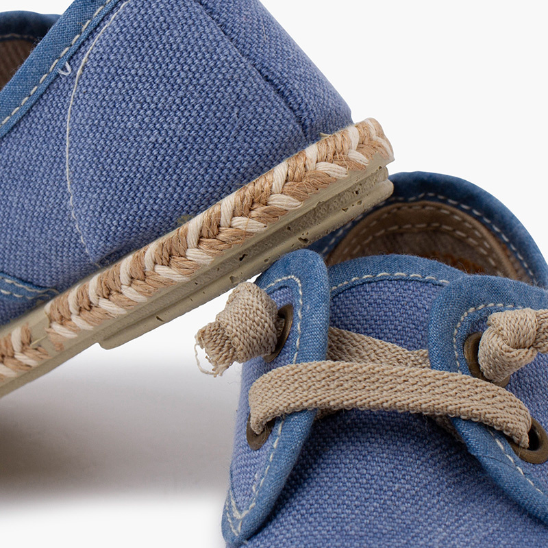 blucher niño yute azul jeans