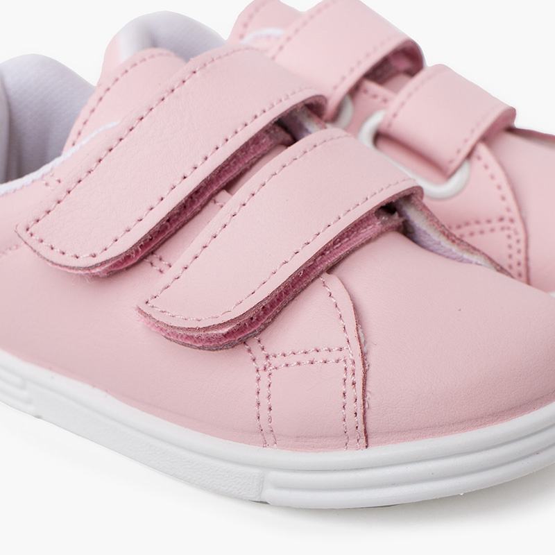 deportivas bebe piel rosa