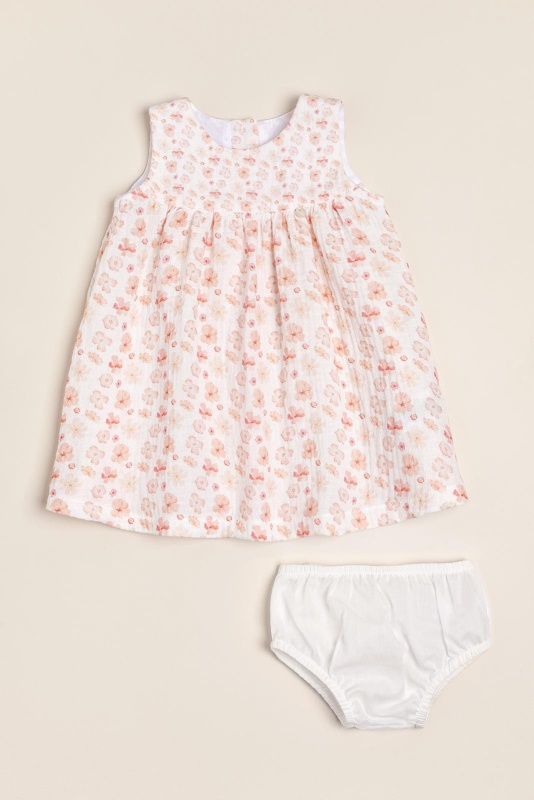 vestido de gasa estampado corine