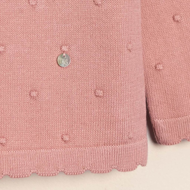 saco con motitas rosa cal