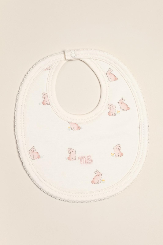 babero pima estampado dou dou rosa