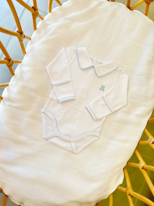 body cuello pico ml blanco/cel