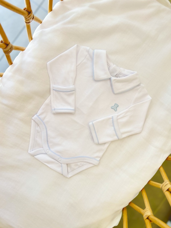 body cuello pico ml broche imantado blanco/cel