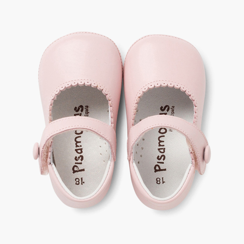 badanitas merceditas bebe velcro piel rosa