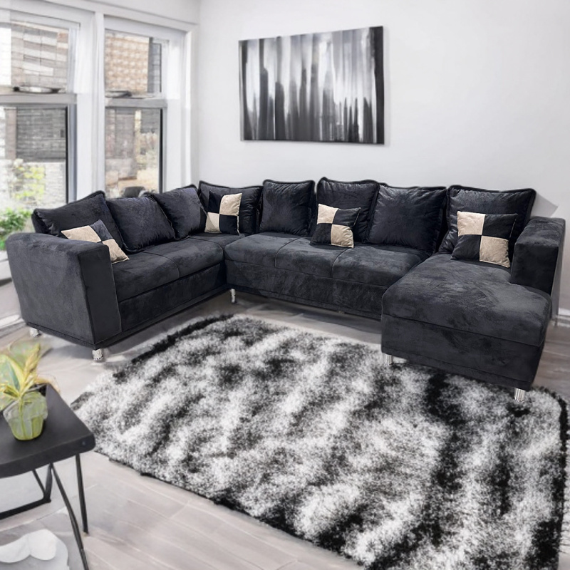 SOFA ESQUINERO LUXO NEGRO
