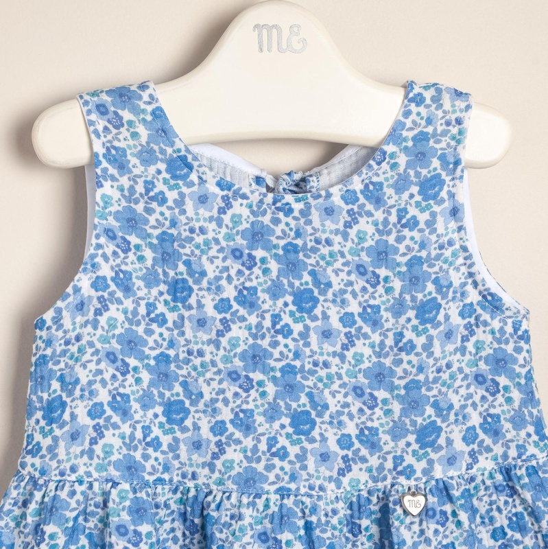 batita de gasa estampada liberty garden blue