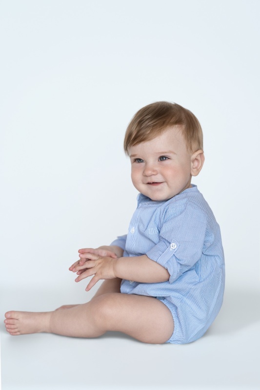 body camisa con cuello mao rayado agus