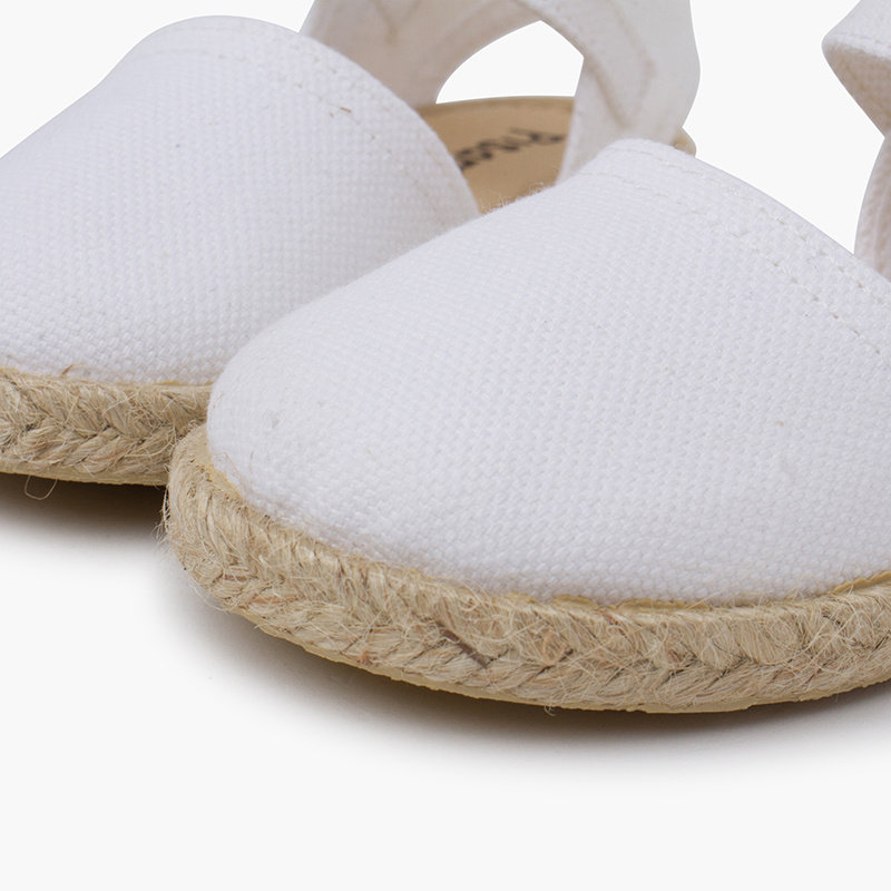 alpargata ceremonia lazo trasero blanco