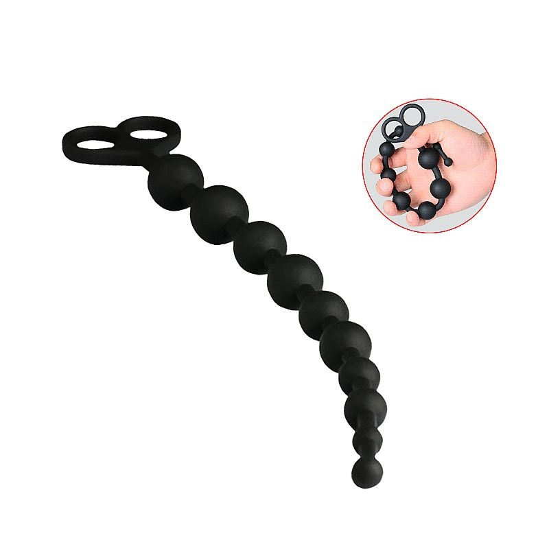 PLUG ANAL ESCALONADO DE SILICONA - 34CM - SI