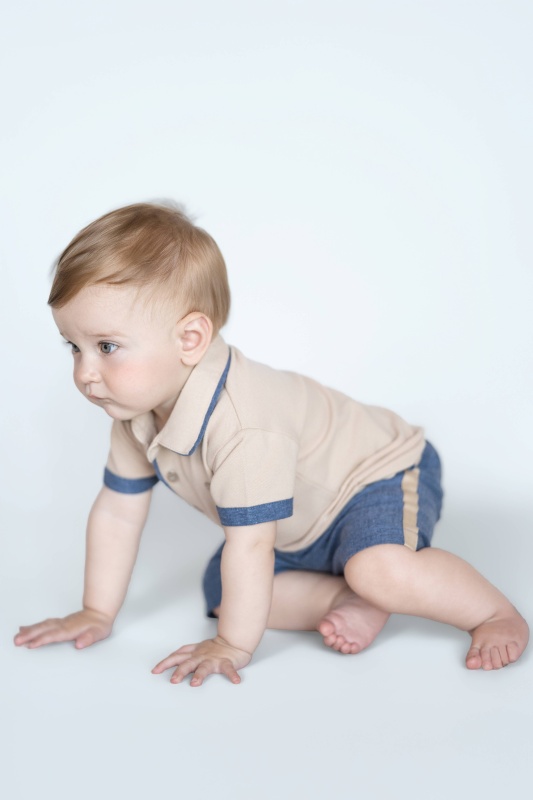 conjunto de remera con bermuda de lino martino