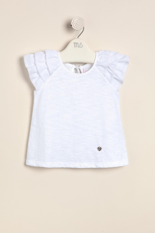 remera de flame con terminacion de puntilla bl