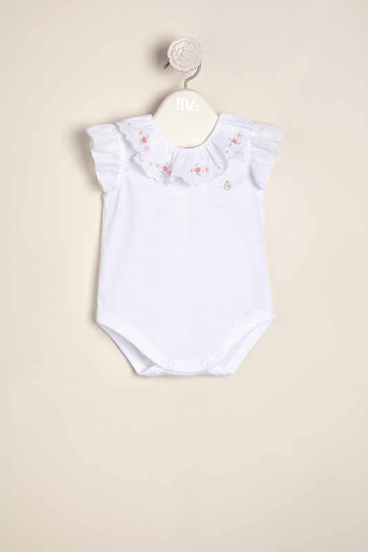 body pima con cuello de voile bord alma