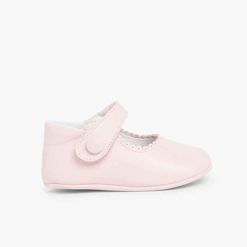 badanitas merceditas bebe velcro piel rosa