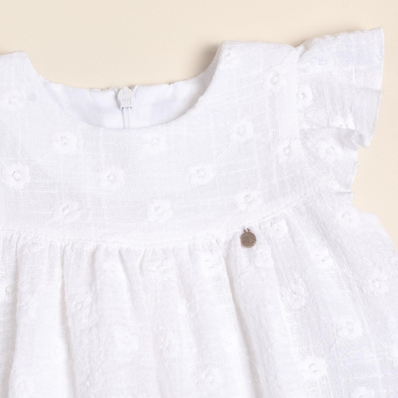 vestido de gasa bordada anat