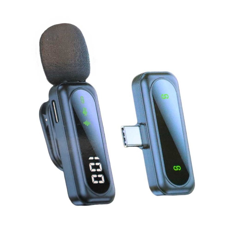 Micrófono solapero inalámbrico con conexión USB tipo C EP-M093