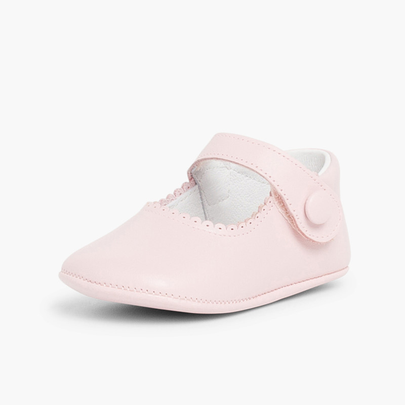 badanitas merceditas bebe velcro piel rosa