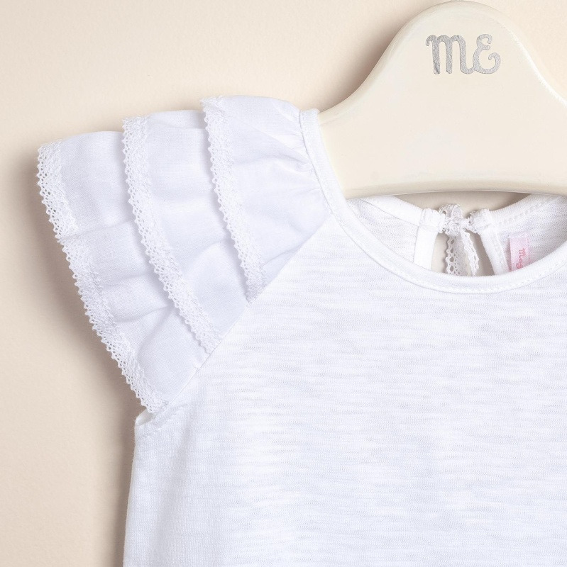 remera de flame con terminacion de puntilla bl