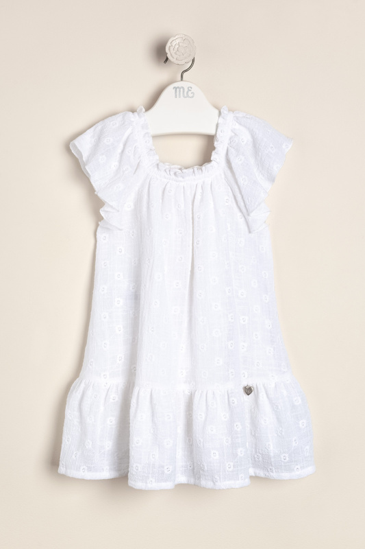 vestido de gasa bordada anat