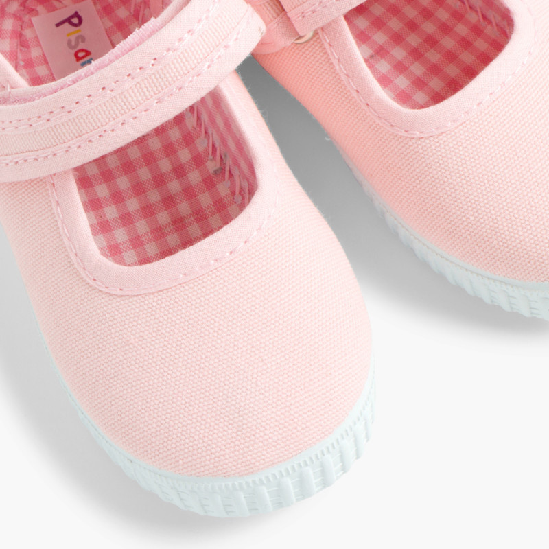 mercedita niña velcro zapatilla rosa