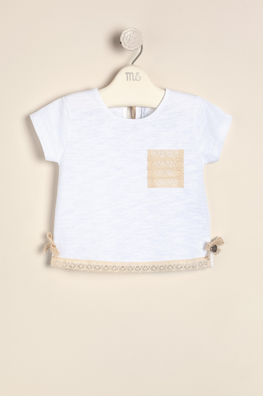 remera de flame con bolsillito de puntilla