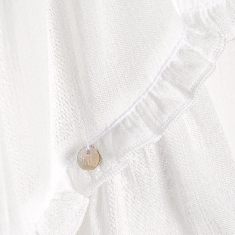 vestido de voile combinado con volados giada