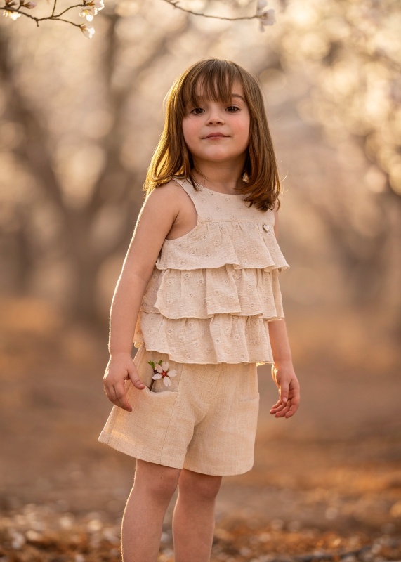 batita de gasa bord con volados anne