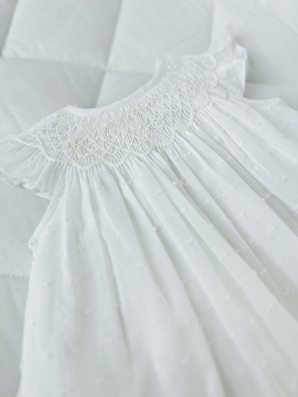 vestido josefina plumeti blanco