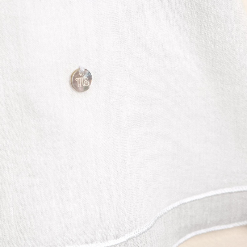 blusa de gasa con volados giada