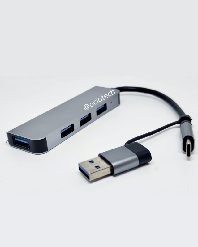 Hub tipo c con 4 puertos USB 3.0 (HU-31)