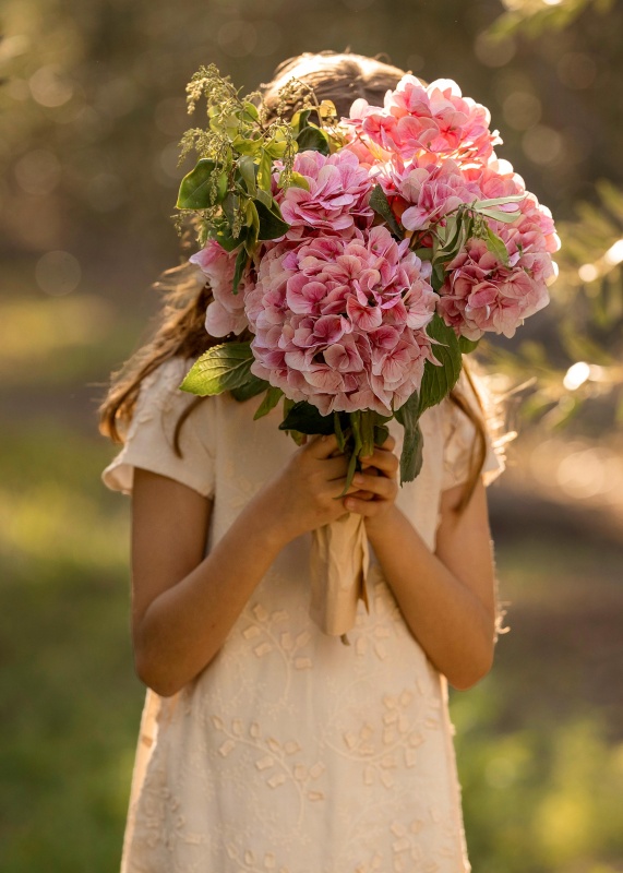 vestido de broderie con bordado mumis