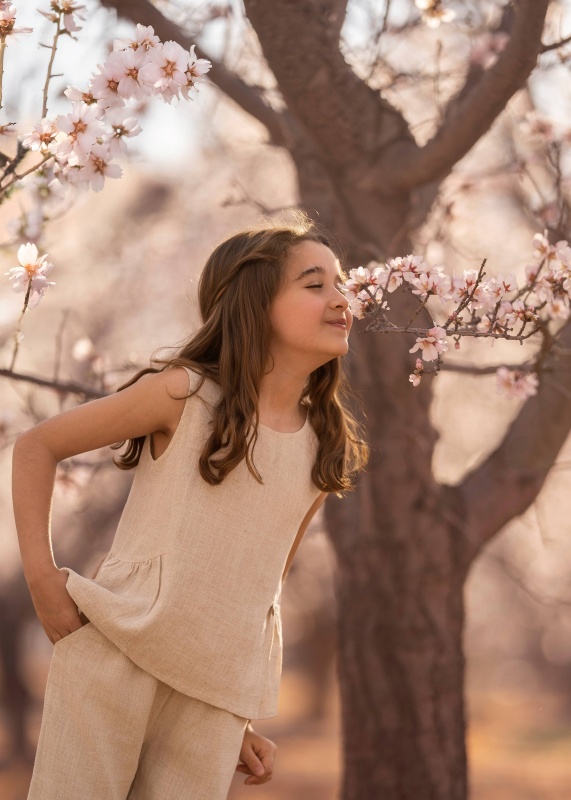 batita en lino rústico claire