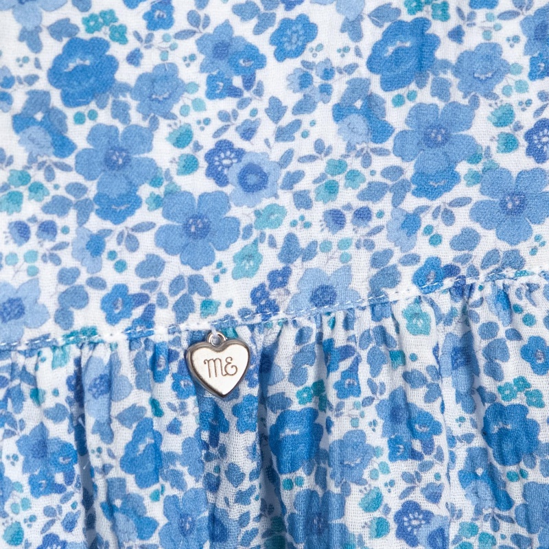 vestido en gasa estamp liberty garden blue