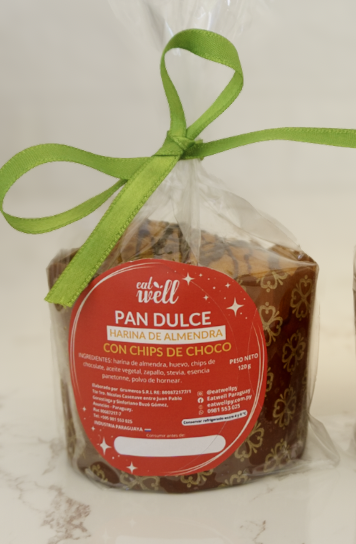 Pan dulce con harina de almendras sabor chips de choco 120gr