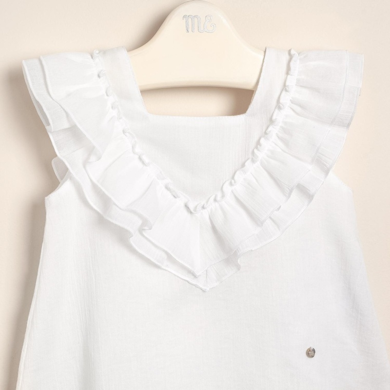 blusa de gasa con volados giada