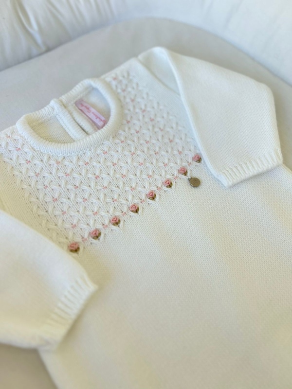 enterito alg con pie bord a mano bco/ro