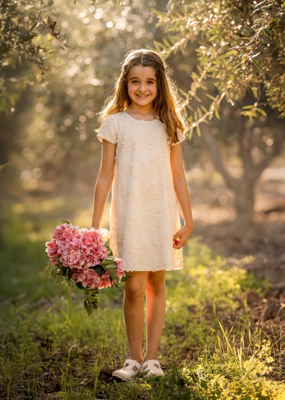 vestido de broderie con bordado mumis